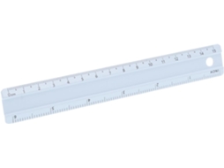 Régua de alumínio de 15 cm com escala nítida e marcador, ferramenta multifuncional adequada para estudantes e materiais.