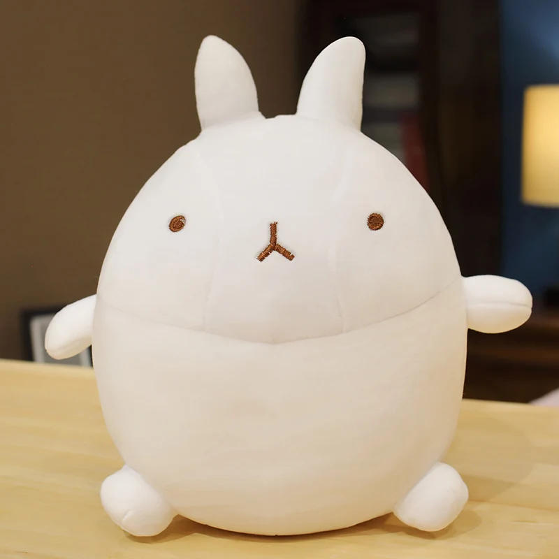 Almofada de Abraço Tamanho Adulto em Formato de Coelho e Urso de Batata, Almofada para Sofá, Almofada Criativa MDUG (branca, 40cm)