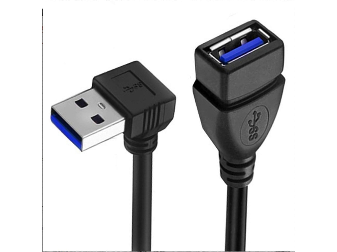 Cabo De Extensão Usb 3.0 Flexível Com Ângulo De 90 Graus Para Melhor Conexão E Durabilidade Para Laptop, Tv E Pen Drive Perfeito Aquaforge