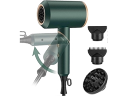 Secador de Cabelo Dobrável de Viagem, Pequeno, 2000 W, Leve, com Íons, 2 Bicos Modeladores e 1 Difusor. TAISHENGDA