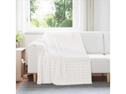 Vidaxl Cobertor Branco 200 X 150 Cm Lã