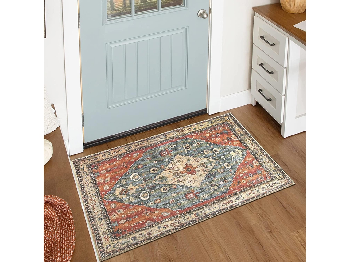 Tapetes Vintage Para Portas Internas 60 X 90 Cm, Tapetes Antiderrapantes, Tapetes De Entrada Pequenos, Estilo Boho, Laváveis ​​à Máquina, Tapetes Para