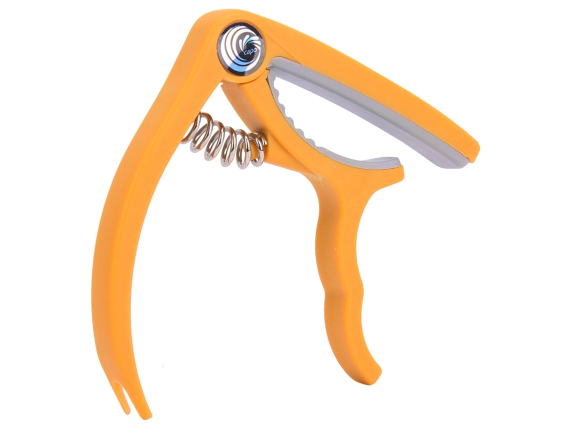 Lurelia Capotraste Ajustável Plástico Para Guitarra Acústica, Baixo E Ukulele, Removedor De Pinos, Amarelo