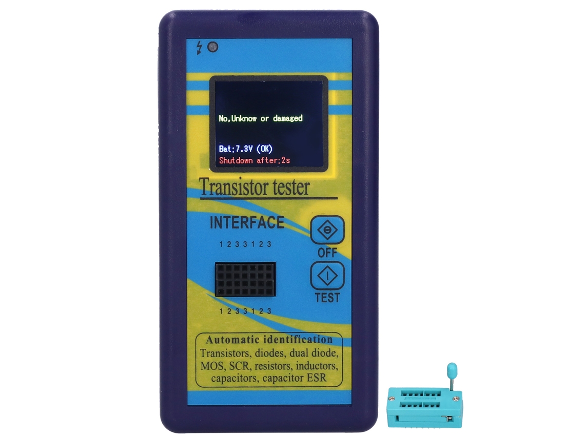 Testador de Transistores M328 com Display Gráfico Lcd Tft 1,8 Polegadas para Resistência, Capacitância e Esr