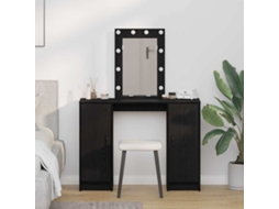Vidaxl Mesa De Vestir Preto 102 X 33 X 135 Cm Derivados De Madeira