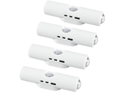 Luminária Noturna Rgb Gradiente, 4 Peças, Lâmpada De Parede