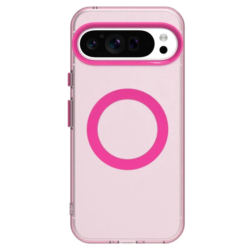 Capa De Celular Dopamine Elegante, Fosca E Semitransparente (vermelha, Google Pixel 9 Pro Xl), Com Carregamento Magnético E Proteção Contra Impactos.