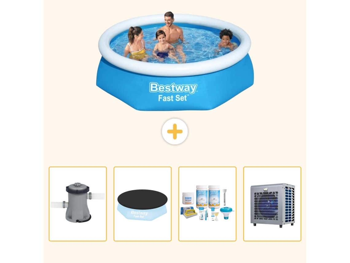Bestway Piscina Bestway Fast Set Redonda - 244x61 Cm - 5-peças S264