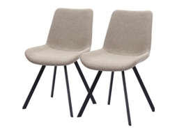 Conjunto 2 Cadeiras Jantar giratórias, tecido, pés de metal