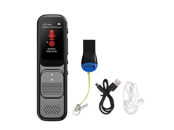 Aetheria gravador de Voz Digital 3072kps 80h Redução de Ruído Usb C Ativado por Voz para Aulas Reuniões Entrevistas Preto