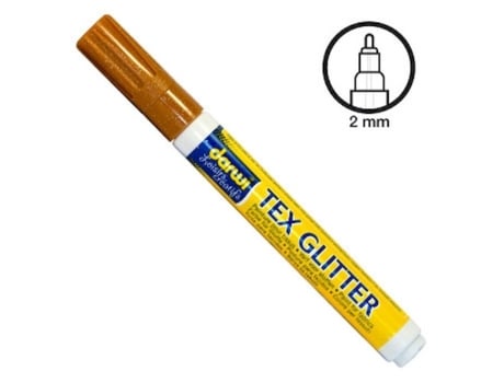 Caneta De Pintura Para Tecido Copper Glitter Darwi