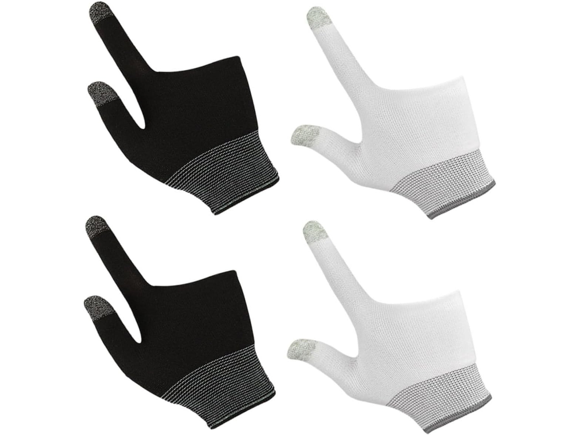Operitacx 2 Pares De Luvas Para Jogos Com Tela Sensível Ao Toque Na Cor Grafite, Respiráveis, Antiderrapantes E Com