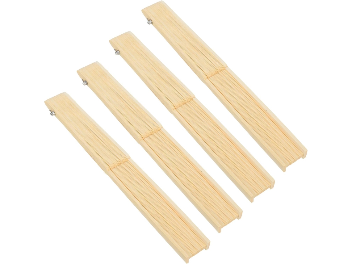 Conjunto de 4 leques dobráveis japoneses Quadros em bambu leve e resistente.