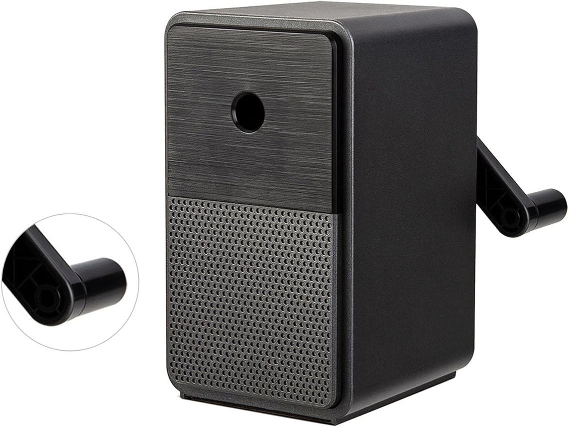 Apontador De Lápis Manual Ajustável Com Manivela, Caixa Grande