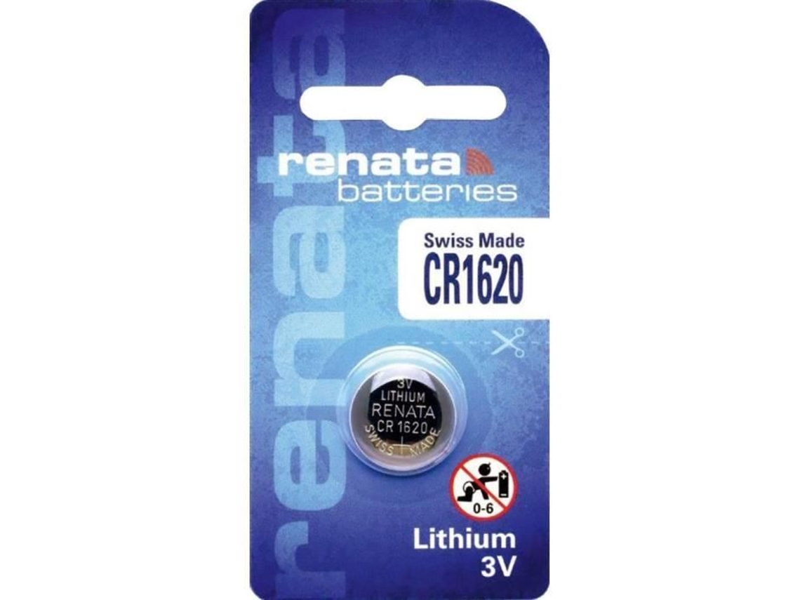 Blister de 1 Bateria de Botão de Lítio Cr1620 3V 68 Mah RENATA