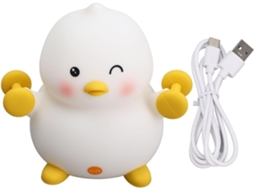 Pato Night Light, Usb Em Silicone Com 3 Níveis De Brilho, Light