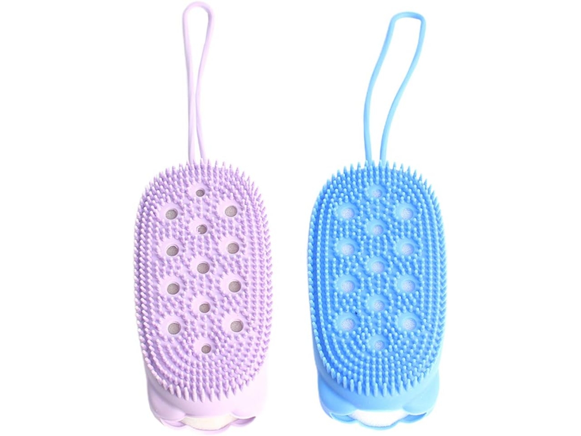 Valiclud 2-unidades De Escova Banho Esponja, Escova De Banho Massageadora Para Remover Células Mortas E Relaxar, Cor