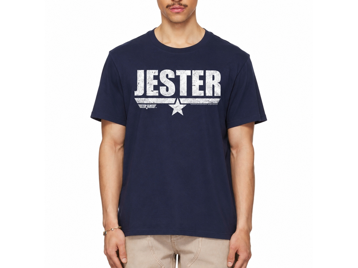 Rockinstone Top Gun Movie Jester Navy Adult T-shirt Size:xl