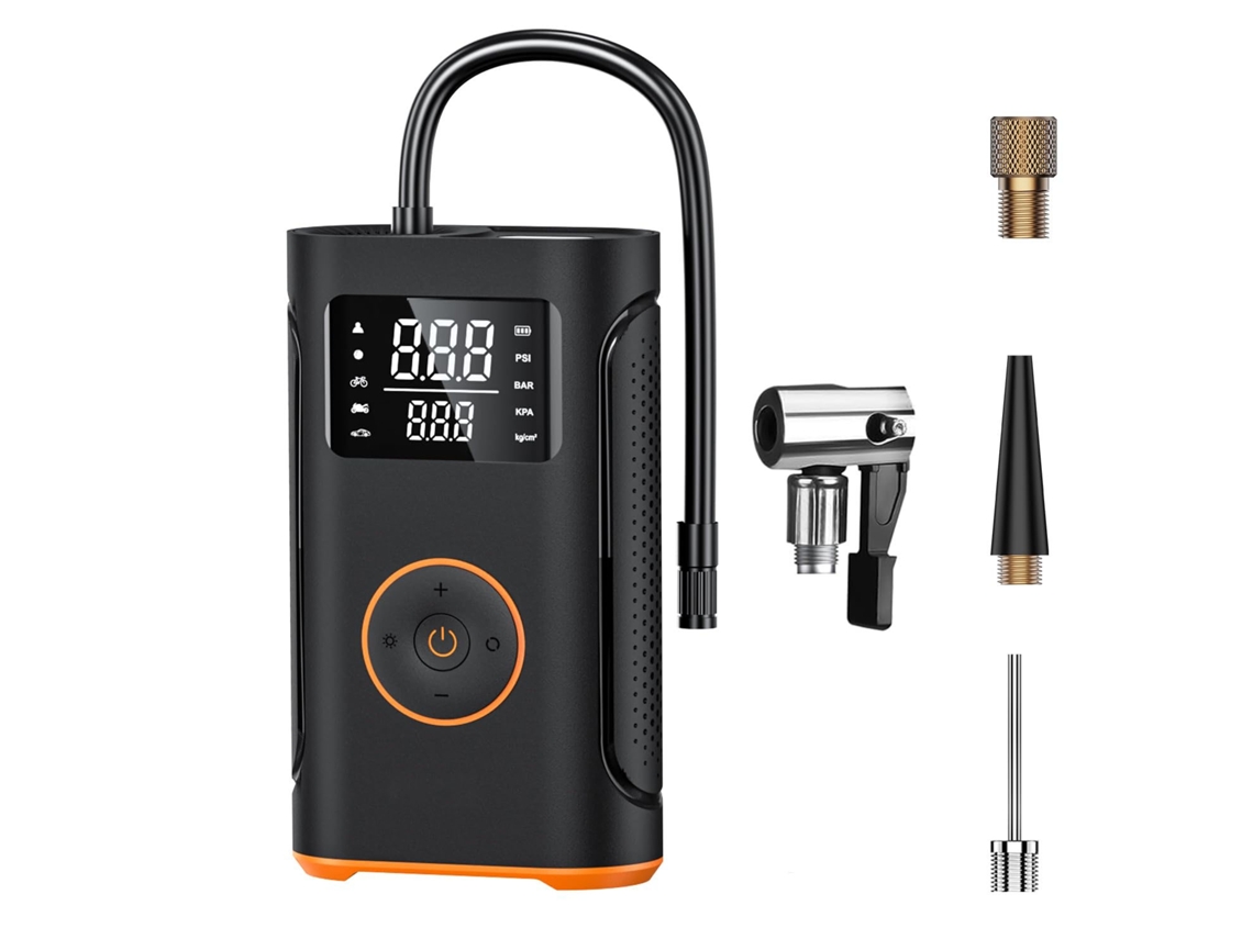 Compressor De Ar 160psi Com Paragem Automática Manómetro Luz Led E Enchimento 3 Vezes Mais Rápido