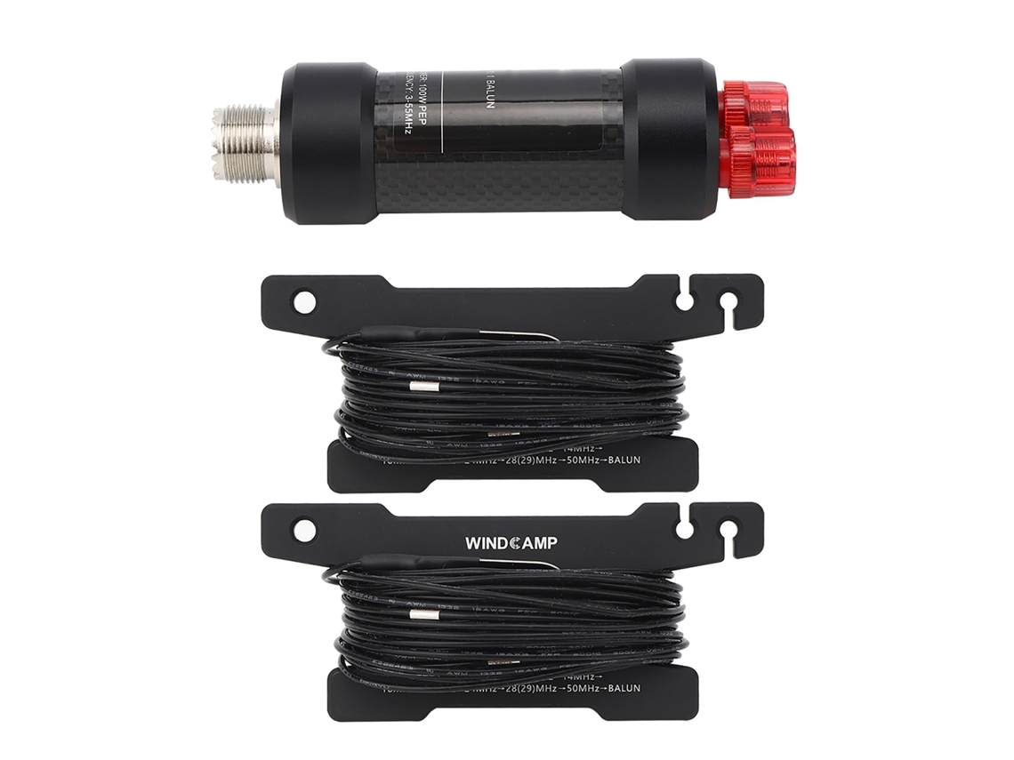 Laxiscreed Balun Impermeável 3-55mhz Para Antenas Dipolo E Rádios Hf De 9 Bandas