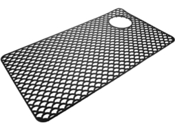 Tapete de silicone flexível para Pia Cozinha Shineofi, preto, fácil de limpar, design retangular para proteção e alívio de náuseas.