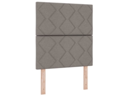 Cabeceira | Painel De Cama Com Cabeceira Cinzento-acastanhado 80 Cm Tecido