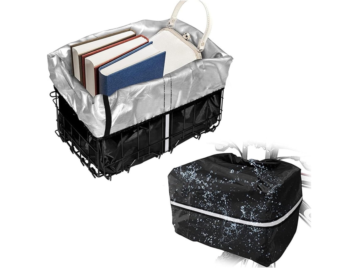 Capa Impermeável AQUAFORGE, Oxford, para Cesta de Bicicleta, Compatível, Removível