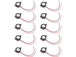 Kit De 10 Buzzers Eletrônicos Piezoelétricos Sfm-20b Dc3-24v, Alarme De 87db Com Fio Para Projetos De Circuitos
