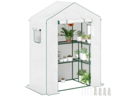 Estufa Jardim 2 Janelas 2 Níveis U Cultivo Plantas Branco