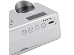 Alarme sem fios com sensor de movimento infravermelho, recarregável, resistente à água, com campainha e tomada americana | S/MARCA
