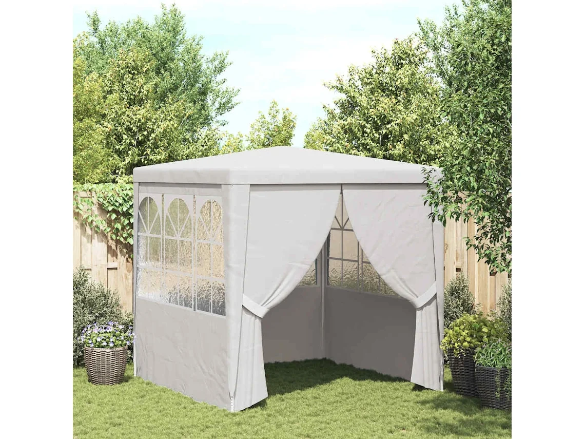 Vidaxl Tenda Festas Com Paredes Laterais 2,5x2,5m 90g/m² Branco