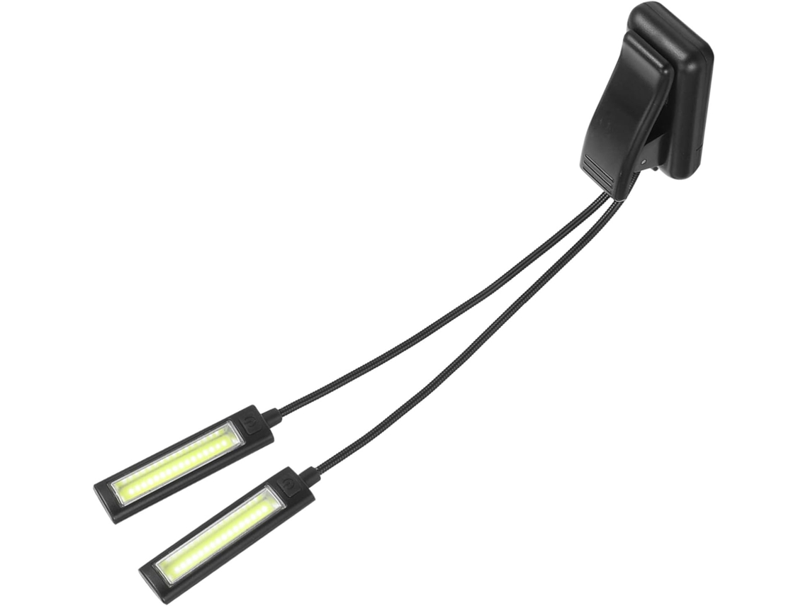 Luminária Led De Clipe Com Duas Cabeças E Níveis Intensidade