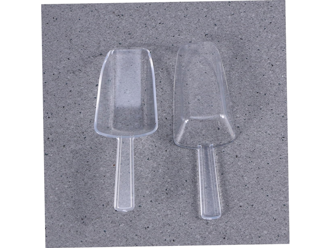 Conjunto De 10 Mini Pás Gelo Portáteis Plástico Transparente