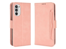 Compre Para Motorola Moto G52 4g / G82 5g Capa De Celular Com Proteção Contra Quedas E Vários Compartimentos Para Cartões, Em Couro Sintético, Com Sup