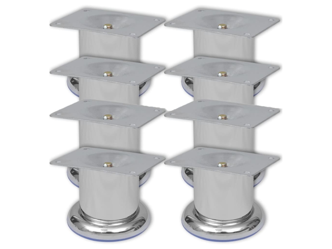Vidaxl Pés Para Sofá Redondos 8 Pcs 60 Mm Cromado