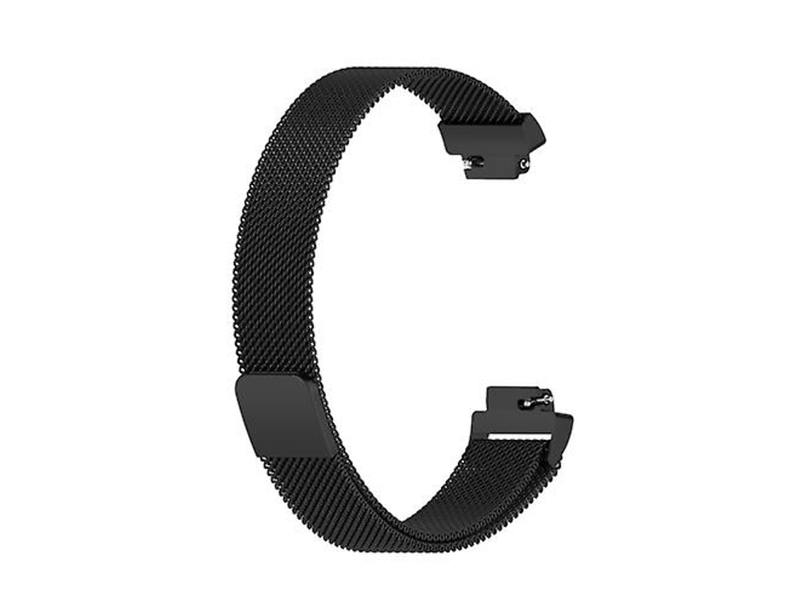 Pulseira Milanesa, Compatível Com Fitbit Inspire 2, Preta, Acabamento Moderno