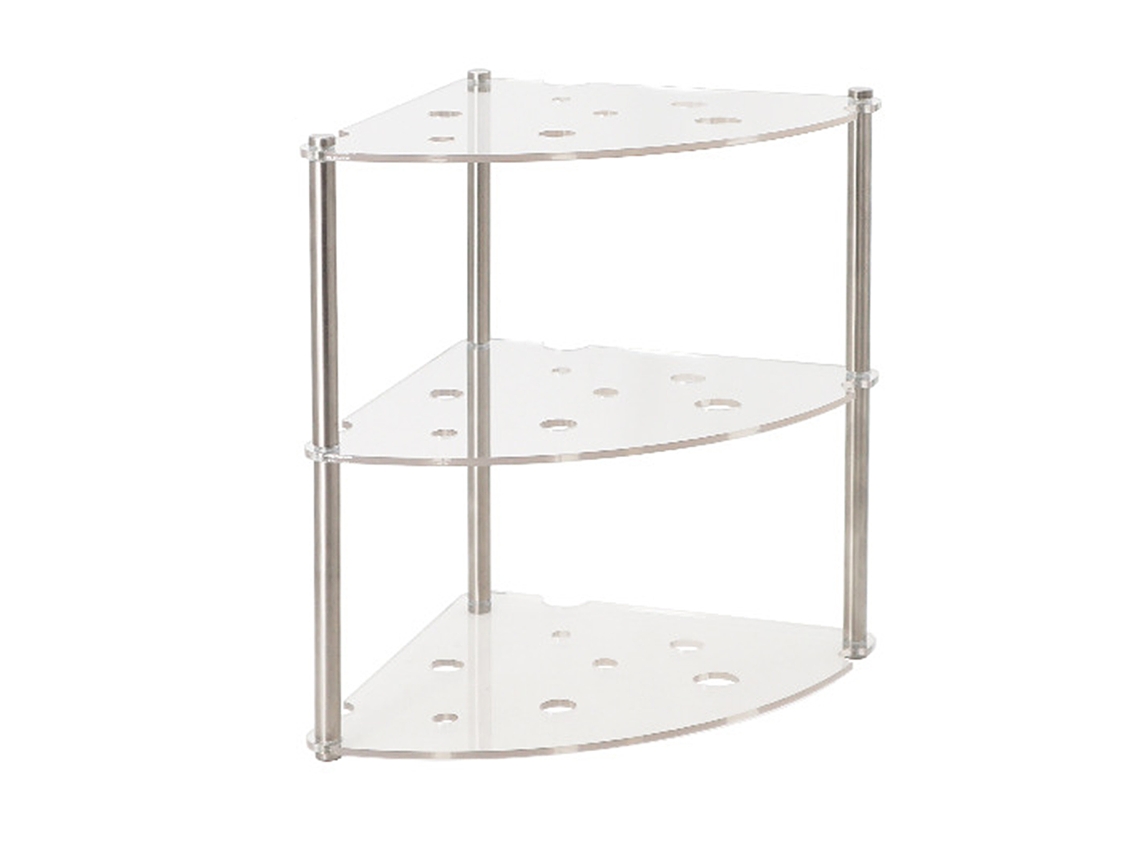 Rack de Armazenamento de Mesa 3 Camadas de Acrílico e Metal S/MARCA