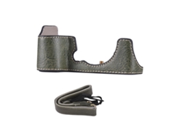 Carcasa Média De Couro Pu Para Câmera Fuji Xs10, Protetora Com Grip