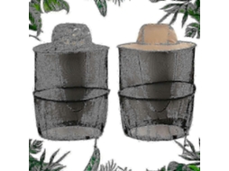 Conjunto De 2 Chapéus Com Rede Mosquiteira, Máscara Repelente Mosquitos Para Uso Externo, Dobrável, Anti-ultrav Ioleta E Anti-mosquitos Ap
