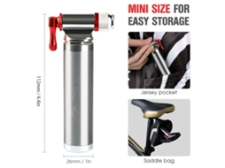 Bomba De Ar Para Bicicleta Mini Inflador Co2 Para Pneus De Bicicleta Road E Mountain Com Valvulas Presta E Schrader