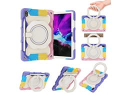 Capa Para Tablet Lenovo Tad P11 Armor Em Silicone Com Contraste De Cores E Pc