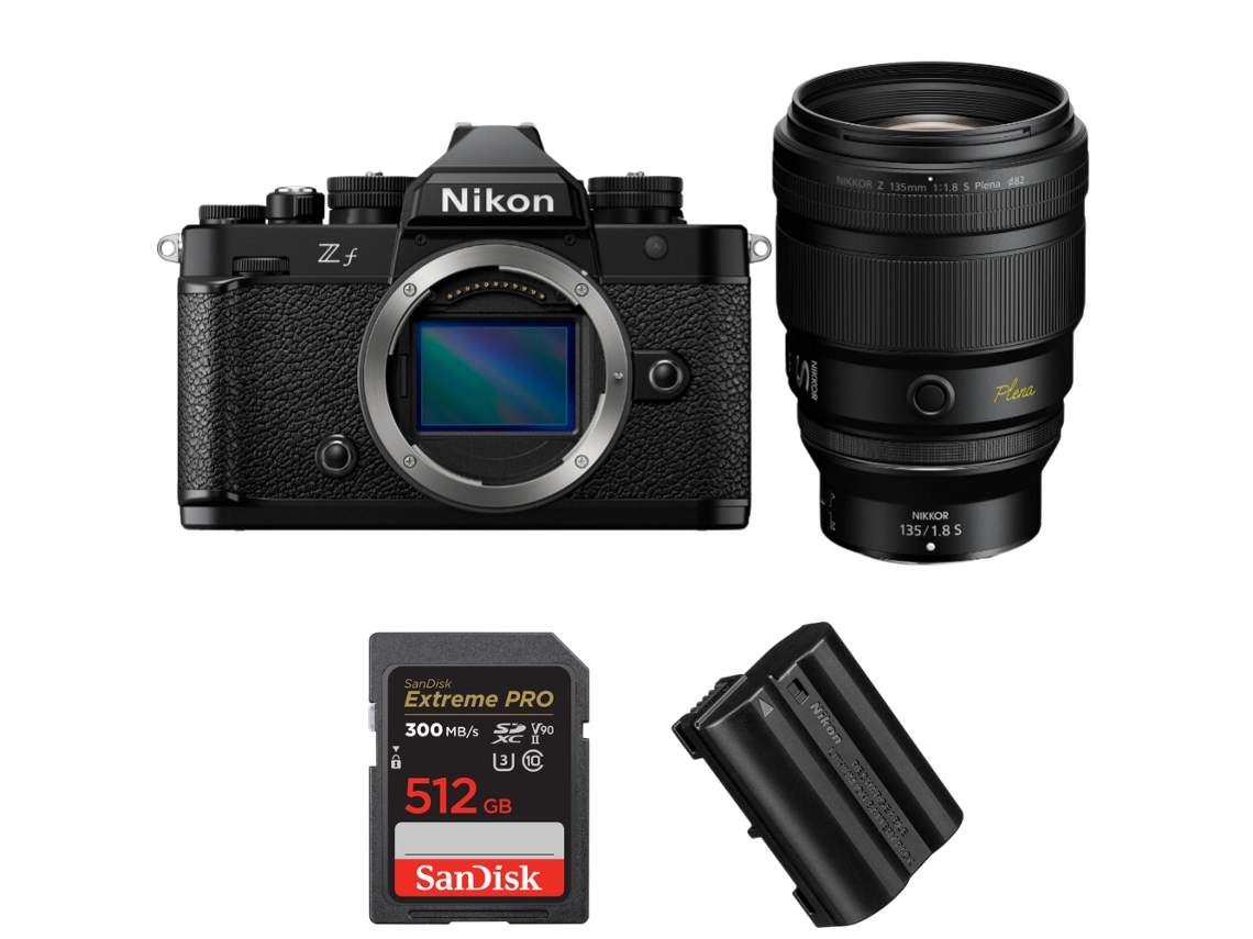 Zf + 135mm F/1.8 S Plena + 1 Sandisk 512gb Uhs ii 300mb/s + 1 Nikon En el15c + Ebook “20 Dicas para Fotos Que Impressionam” NIKON