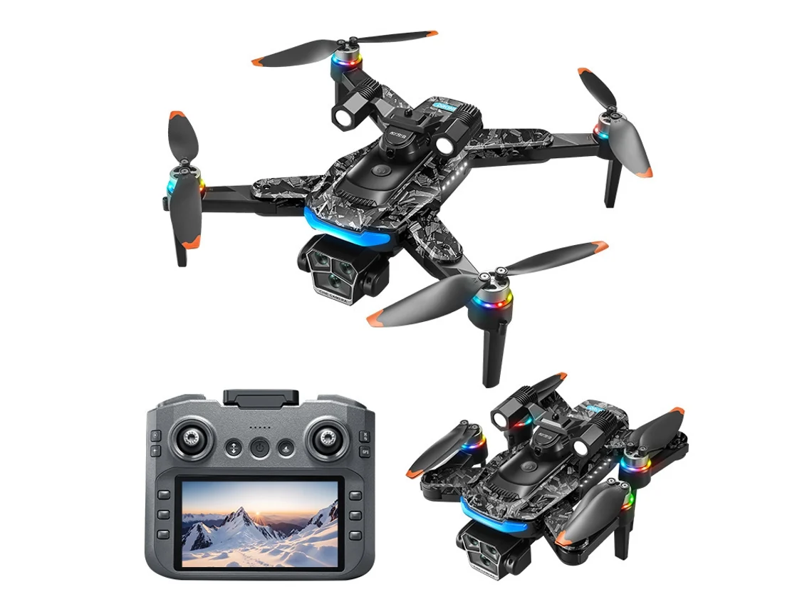 Drone A14 Pro Max Com Gps, Ecrã, Comando, Câmara 8k, Motor Brushless E Capacidade De Desviar De Obstáculos A 360° 1 Bateria Preto Bestvite
