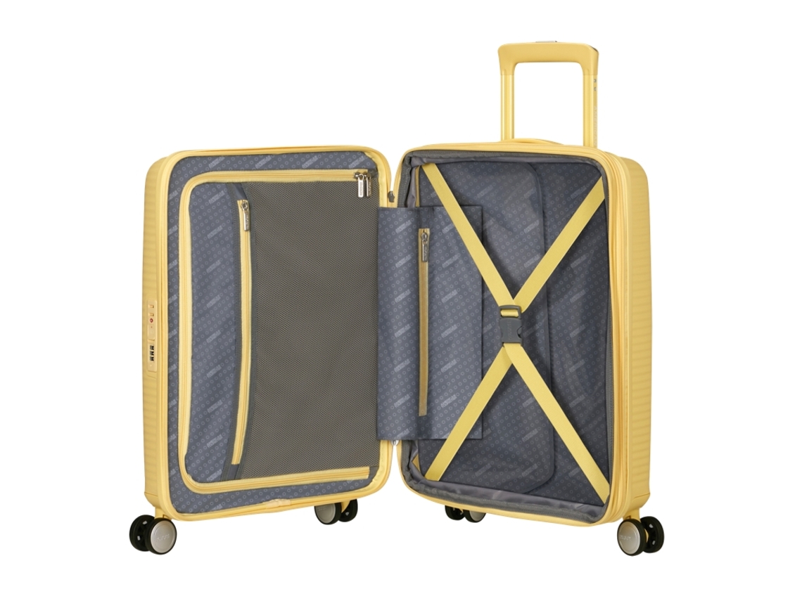 At Mala De Cabine 55cm 4r Exp. Soundbox Amarelo Pastel American Tourister
