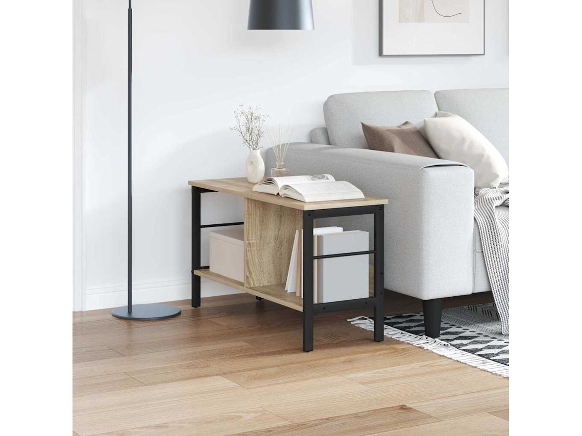 Vidaxl Estante 2 Níveis 82 X 32 X 47 Cm Derivados De Madeira