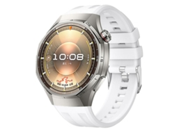 Bracelete para Huawei Watch Gt 6 Pro Silicone com Fivela de Aço Prateada Branca XIAOMOYU