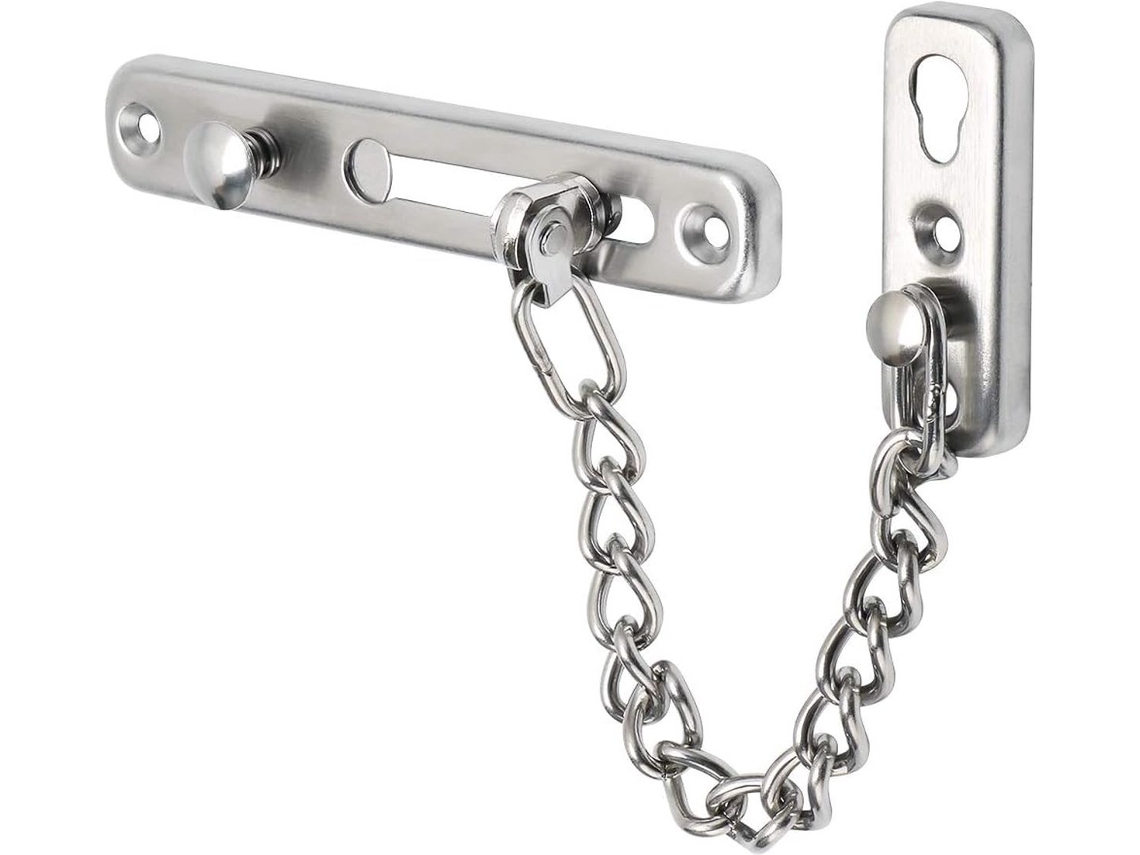 Corrente De Segurança Para Porta, Trava Com Mola Segurança, Antirroubo, Ferrolho, Escova.