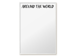 Magnetic Board Around The World For The Living Room Espelharte (70x100 Cm)