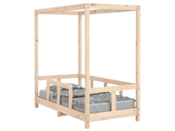 Kids Bed Frame, Kids Bed Frames Vidaxl Marrom Madeira De Pinho (70 X 140 Cm)