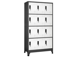 Vidaxl Cacifo Aço 90x45x180 Cm Antracite E Branco